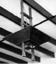 Wooden hanging light at GSDA No.1 Dwelling, Castlecrag, Sydney 1992. Photo Walter Burley Griffin Society Inc. Collection 