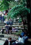 An audience at the outdoor Haven Amphitheatre