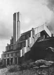 Willoughby Incinerator, Sydney photographed shortly after completion, c.1935. Of the seven Griffin and Nicholls incinerators that were built in Sydney, only Willoughby and Glebe incinerators survive. Walter Burley Griffin Society Inc. Collection.